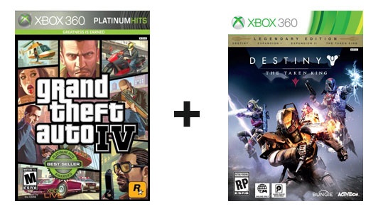 X360 2 Juegos Completos Destiny The Taken King + Gta IV (Oferta Especial) 